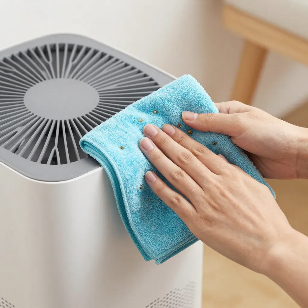 Natural cleaning products displayed on wooden surface