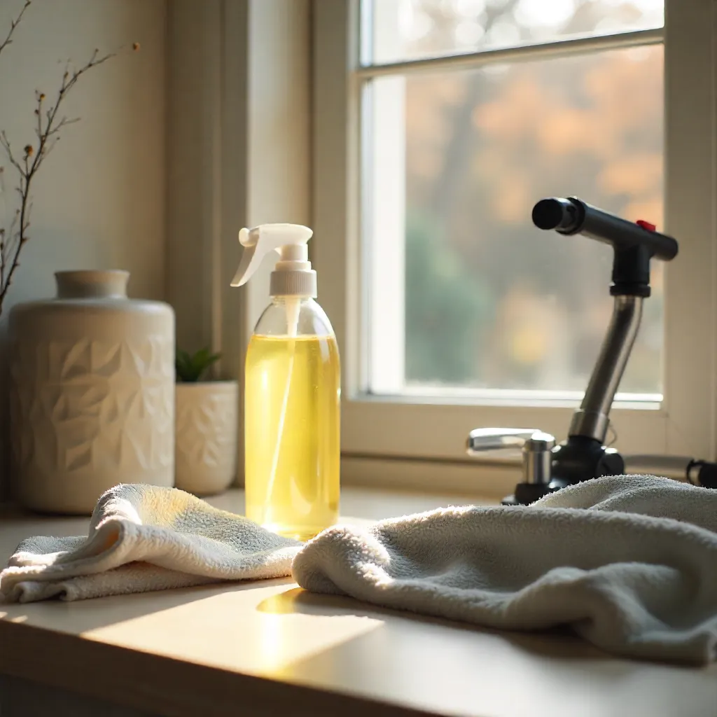Cozy winter home interior with clean surfaces